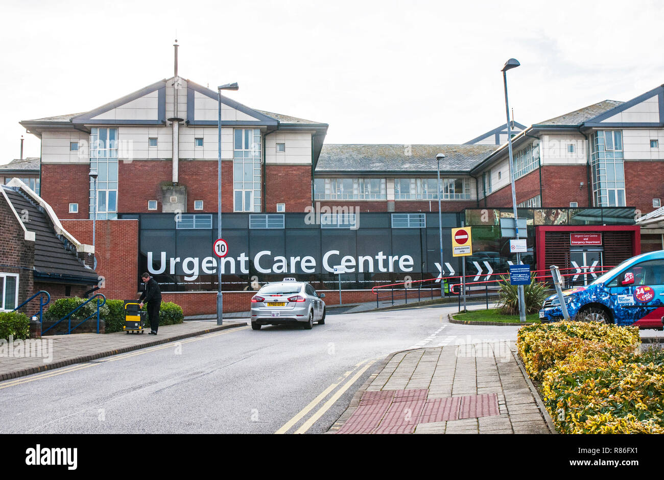 Blackpool Victoria Hospital Centro de cuidados urgentes y entrada de accidentes y emergencias. Foto de stock