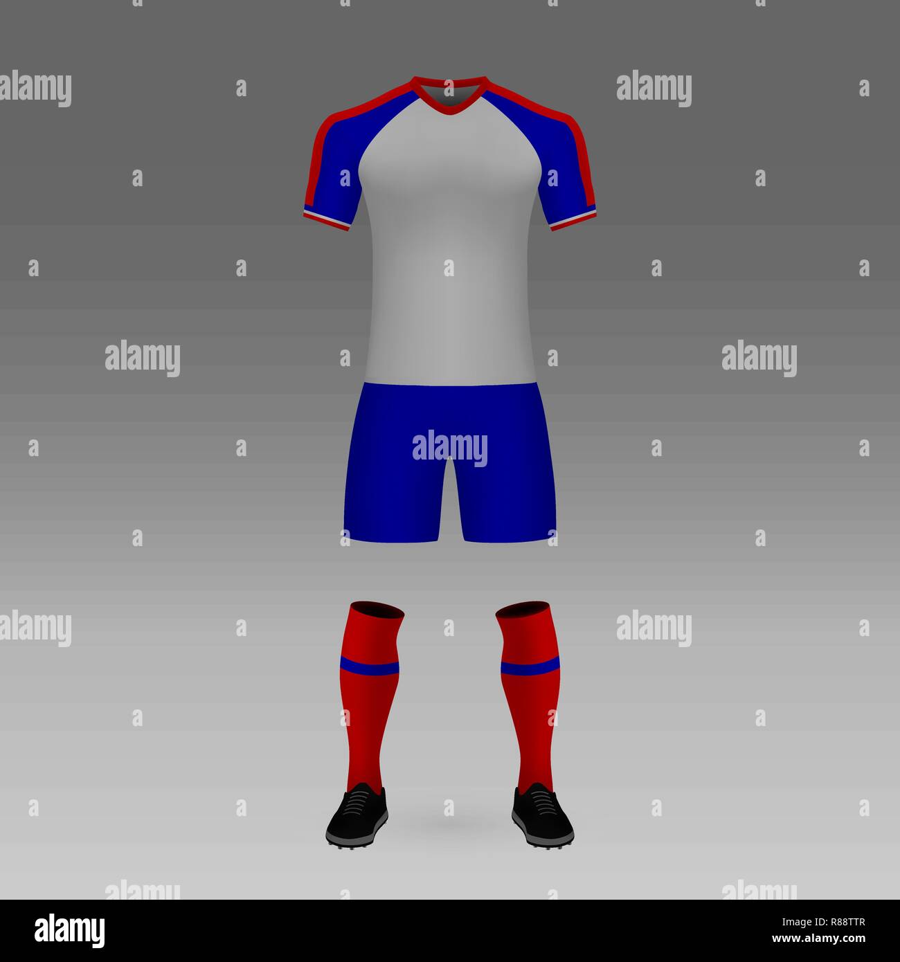 Kit de fútbol Bahia, camisa plantilla para un jersey de fútbol. Ilustración  vectorial Imagen Vector de stock - Alamy
