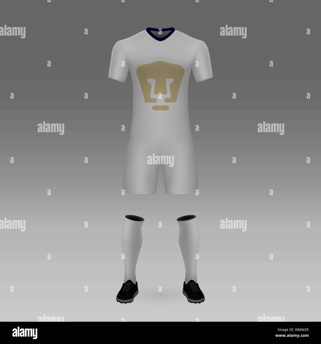 Kit de fútbol Pumas de UNAM, camisa plantilla para un jersey de fútbol.  Ilustración vectorial Imagen Vector de stock - Alamy