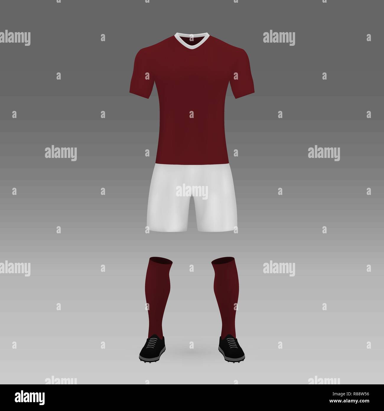Goneryl Cerdo Redondo Camiseta de fútbol de Torino, kit de plantilla para un jersey de fútbol.  Ilustración vectorial Imagen Vector de stock - Alamy