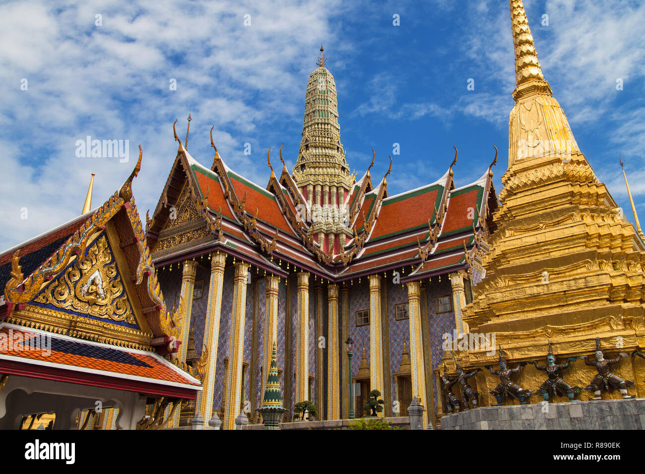 Panteón Real de Wat Phra Kaew, Bangkok, Tailandia. Foto de stock