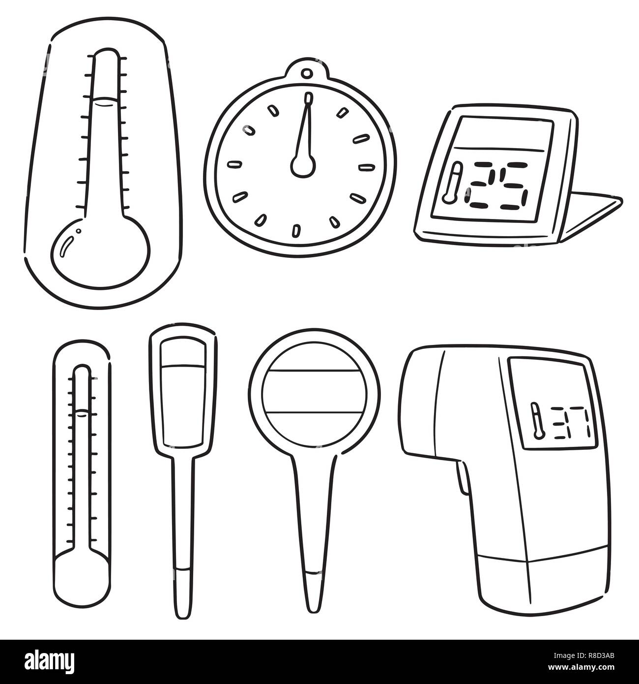Set de vectores de termómetro Imagen Vector de stock - Alamy