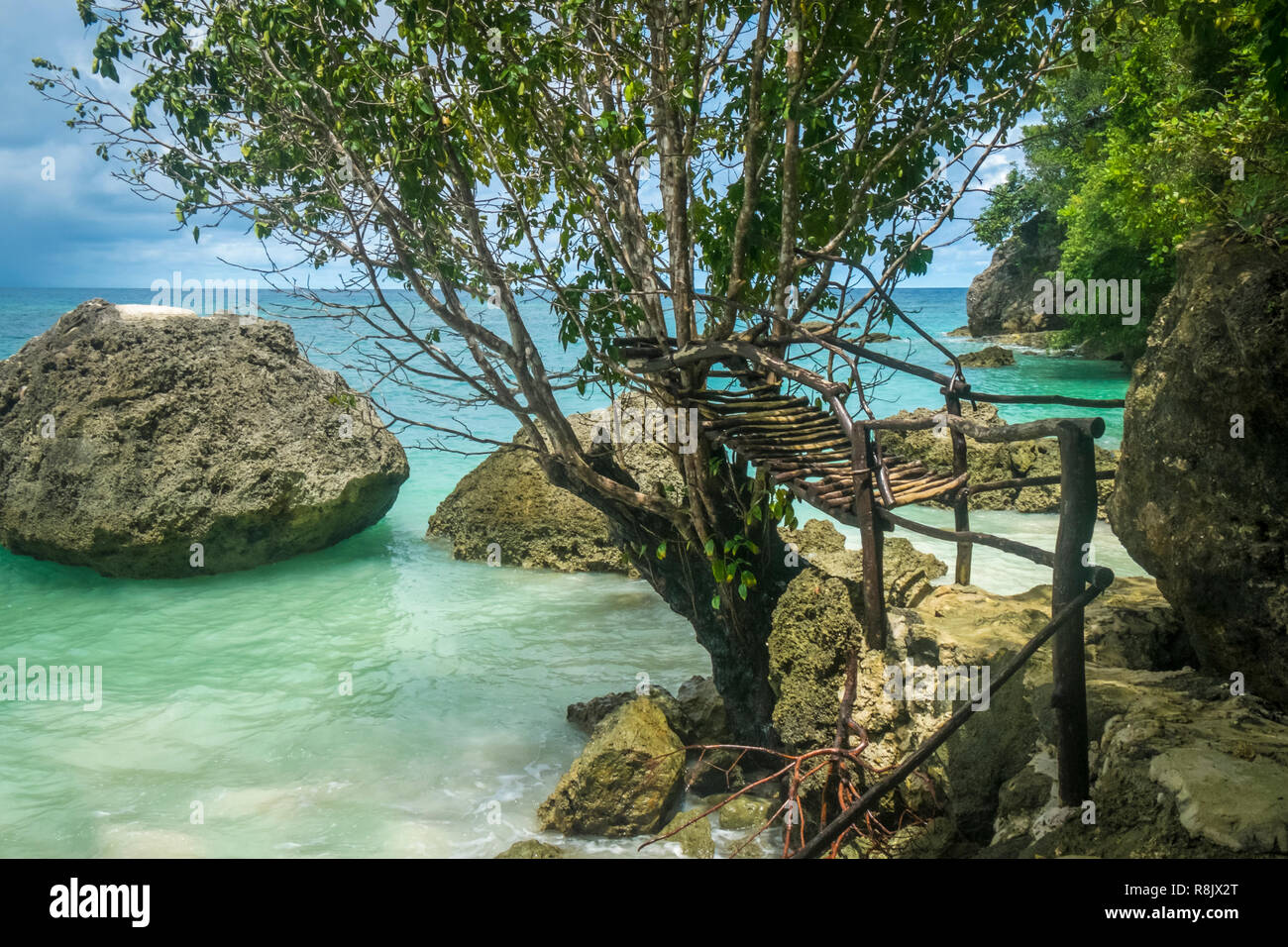 An den Sandbuchten im SÜDEN VON Mindanao Foto de stock