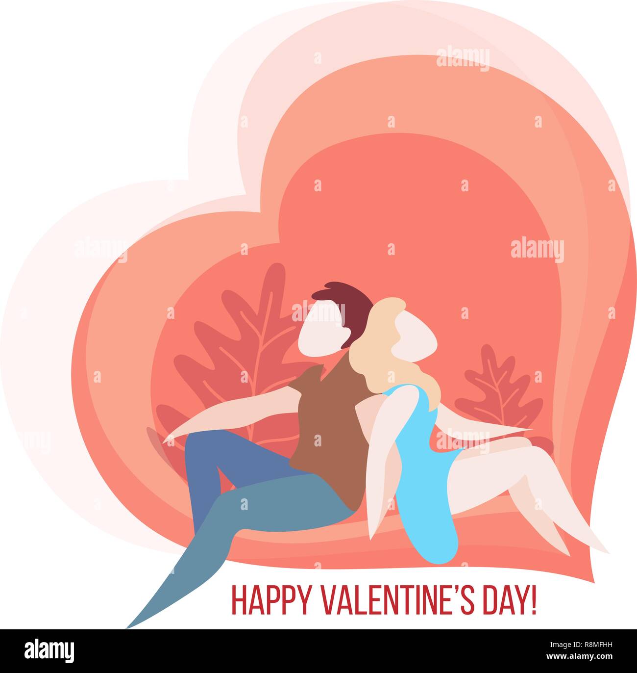 Dia Dos Namorados Valentines Amores Día De La Encantadora Tarjeta De Diseño  De La Silueta De La Pareja 3d De Corazón Ilustración del Vector -  Ilustración de concepto, papel: 245401348