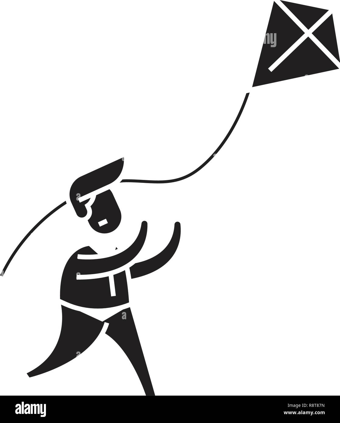 Libertad y esperanza concepto vector icono negro. La libertad y la