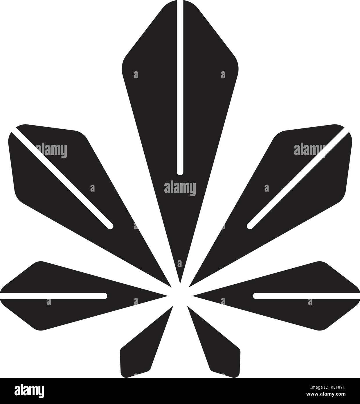 Hoja de Laurel negro concepto vector icono. Hojas de laurel ilustración