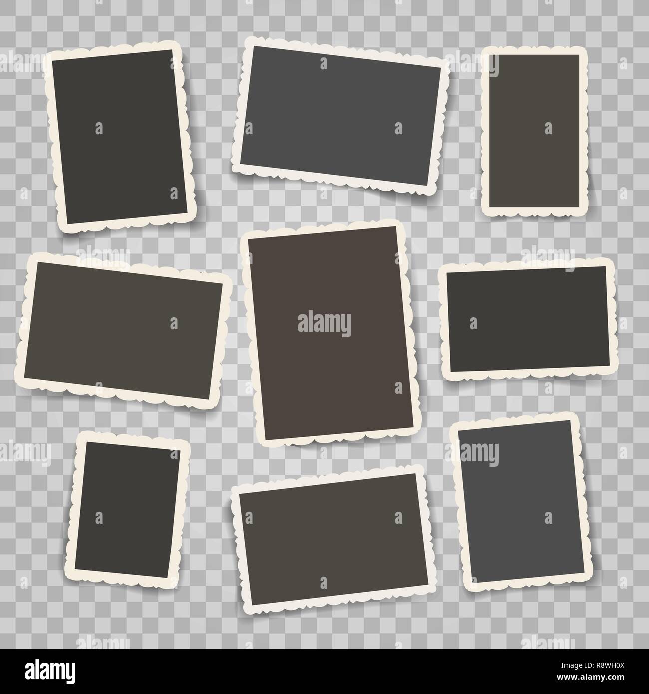 Conjunto de marcos vintage. Ilustración vectorial Imagen Vector de stock -  Alamy