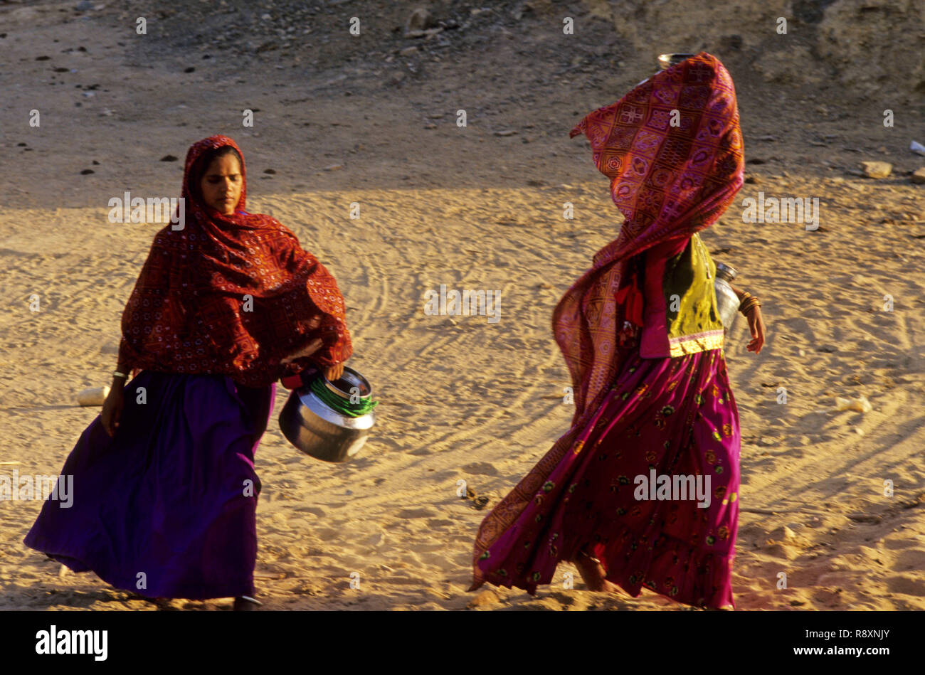 La sequía, la crisis del agua, Bhuj, Kutch, Gujarat, India Foto de stock