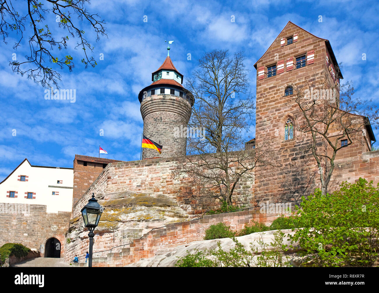 Castillo Imperial, el casco antiguo de Nuremberg, Franconia, Baviera, Alemania, Europa Foto de stock