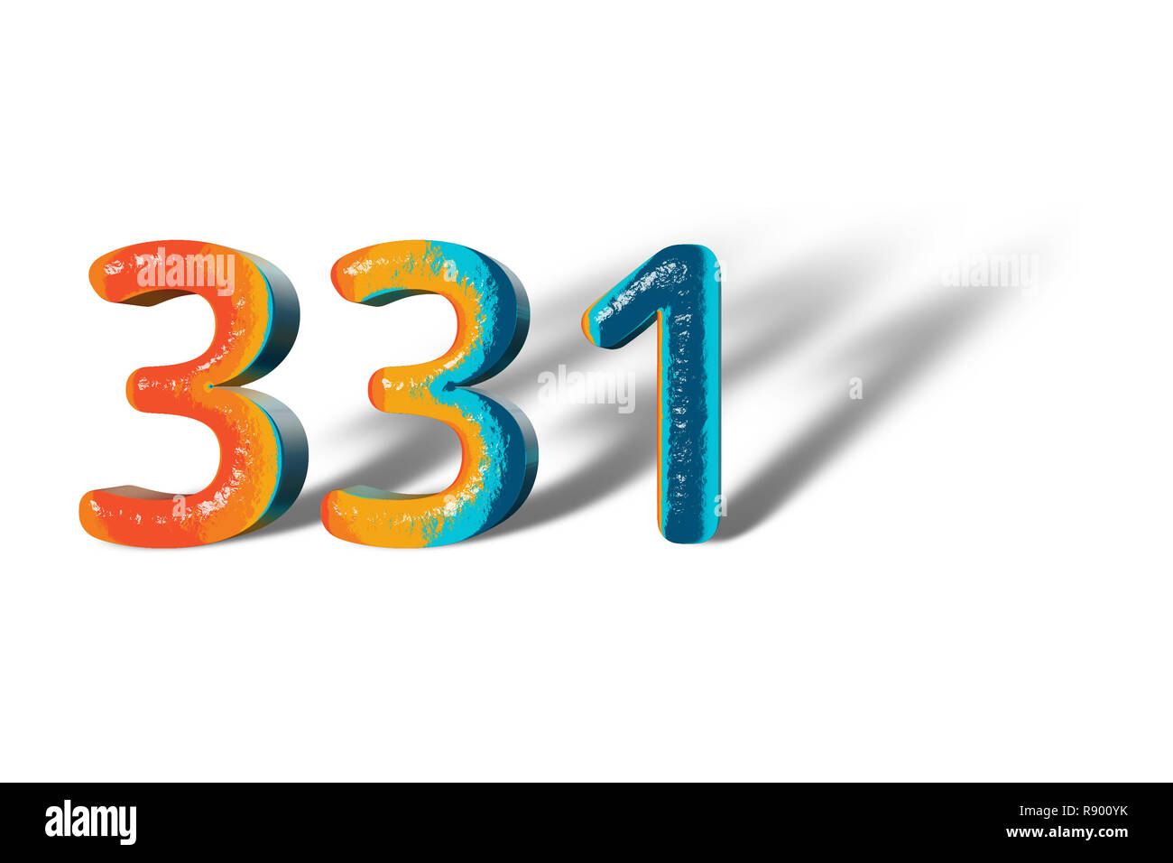 3D número 331 trescientos treinta y uno de colores vivos Fotografía de  stock - Alamy
