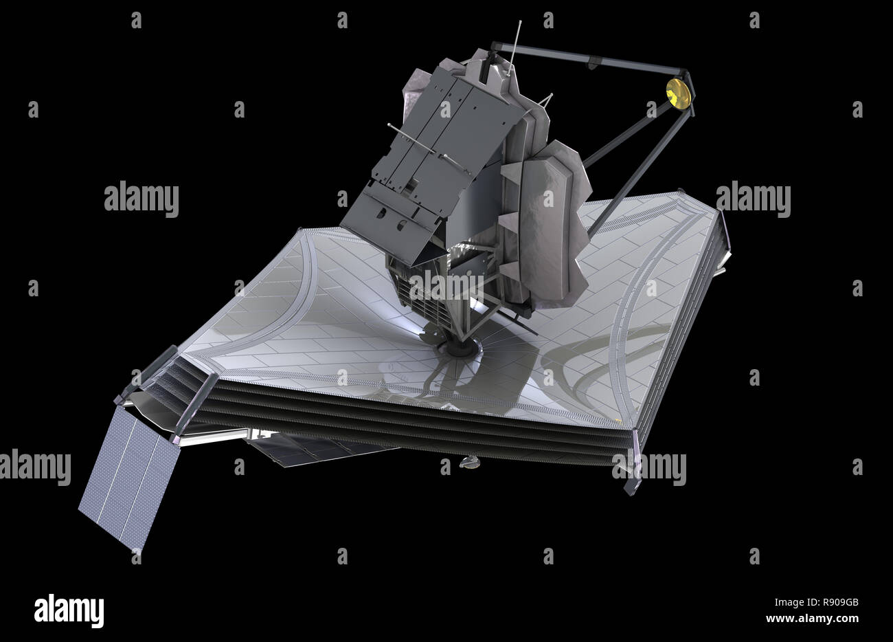 El Telescopio Espacial James Webb (JWST o Webb), Ilustración 3d, los  elementos de esta imagen están amuebladas por la NASA Fotografía de stock -  Alamy