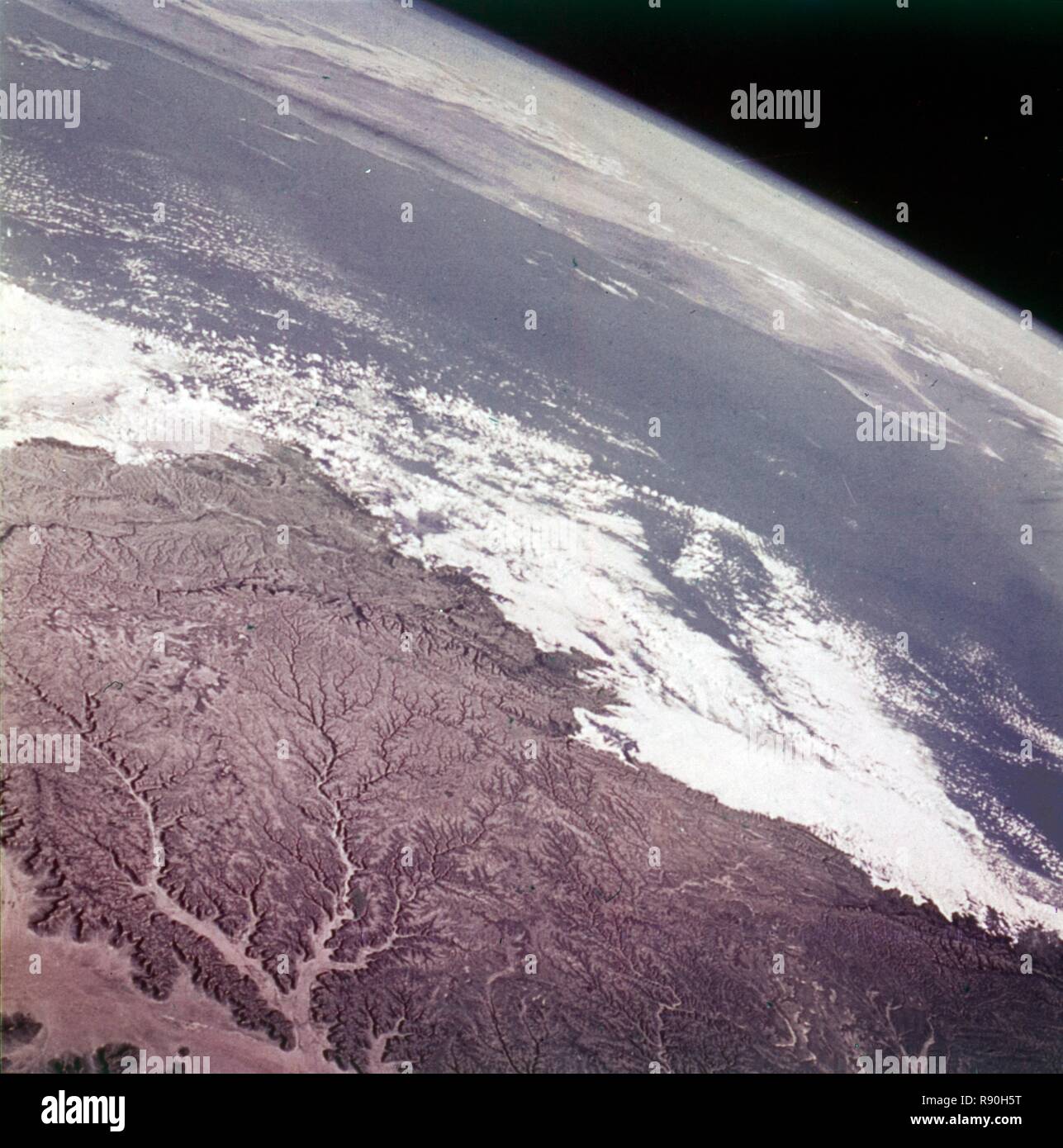 La tierra desde el espacio - el Sudán, c1980s. Creador: NASA. Foto de stock