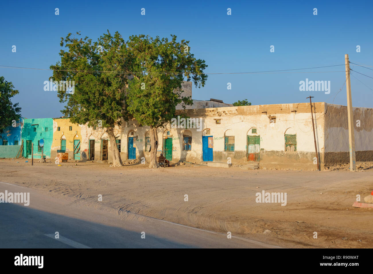 Casas en Berbera, Somalia Somalilandia Foto de stock