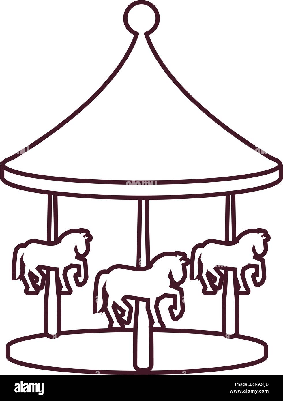 Carrusel de parque de diversiones, diseño de ilustraciones vectoriales Imagen Vector de stock - Alamy Carrusel de parque de diversiones, diseño de ilustraciones vectoriales Imagen Vector de stock - Alamy