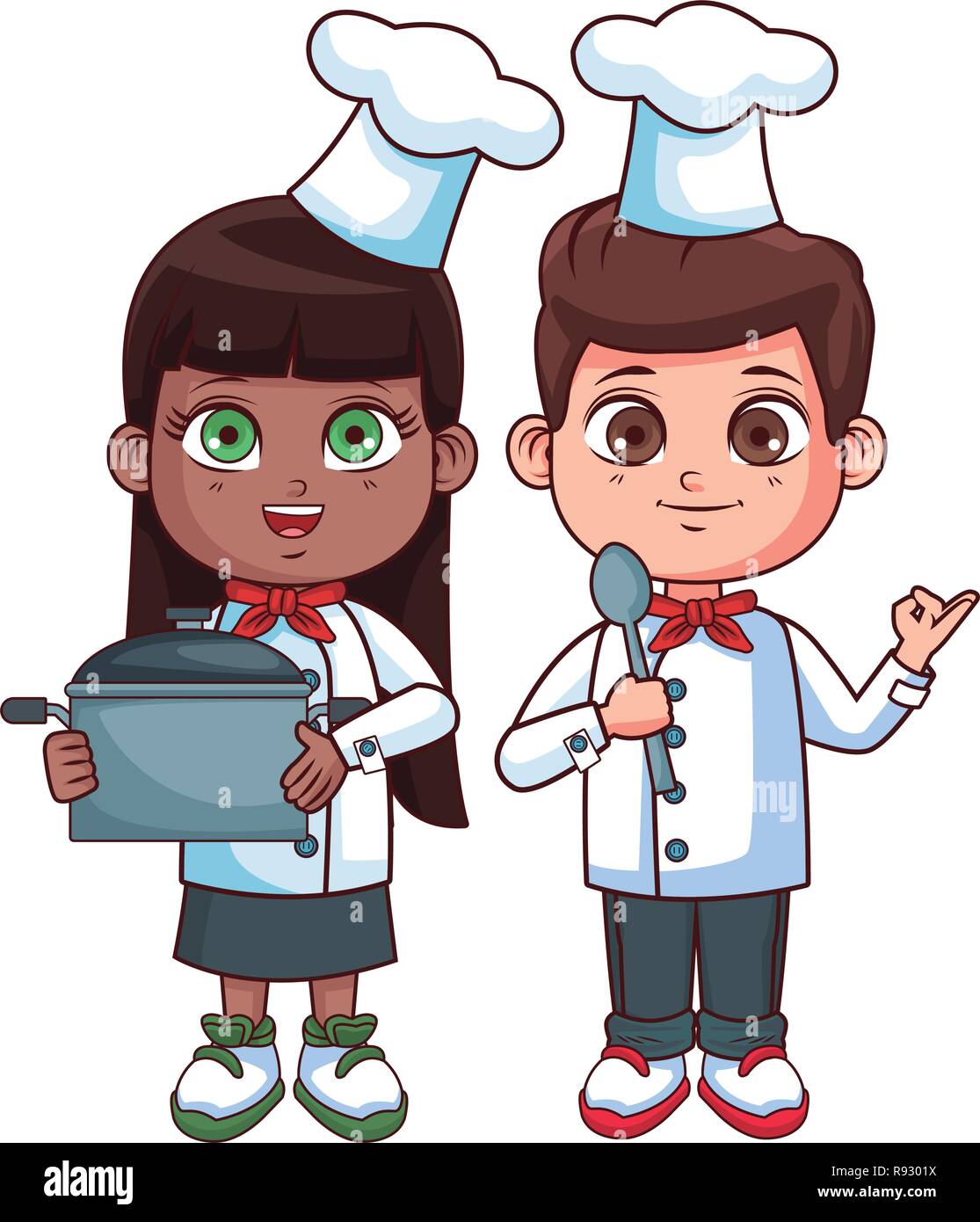 Los Chefs De Dibujos Animados Para Ninos Imagen Vector De Stock Alamy