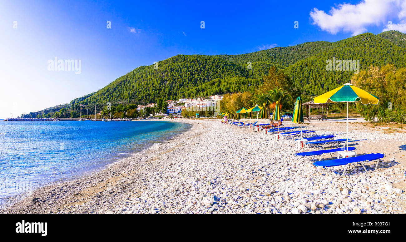 Hermosa isla Skopelos,vistas panorámicas,Grecia Foto de stock