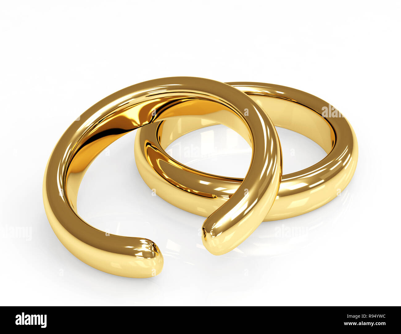 Símbolo de divorcio - rotura del anillo de boda Fotografía de stock - Alamy