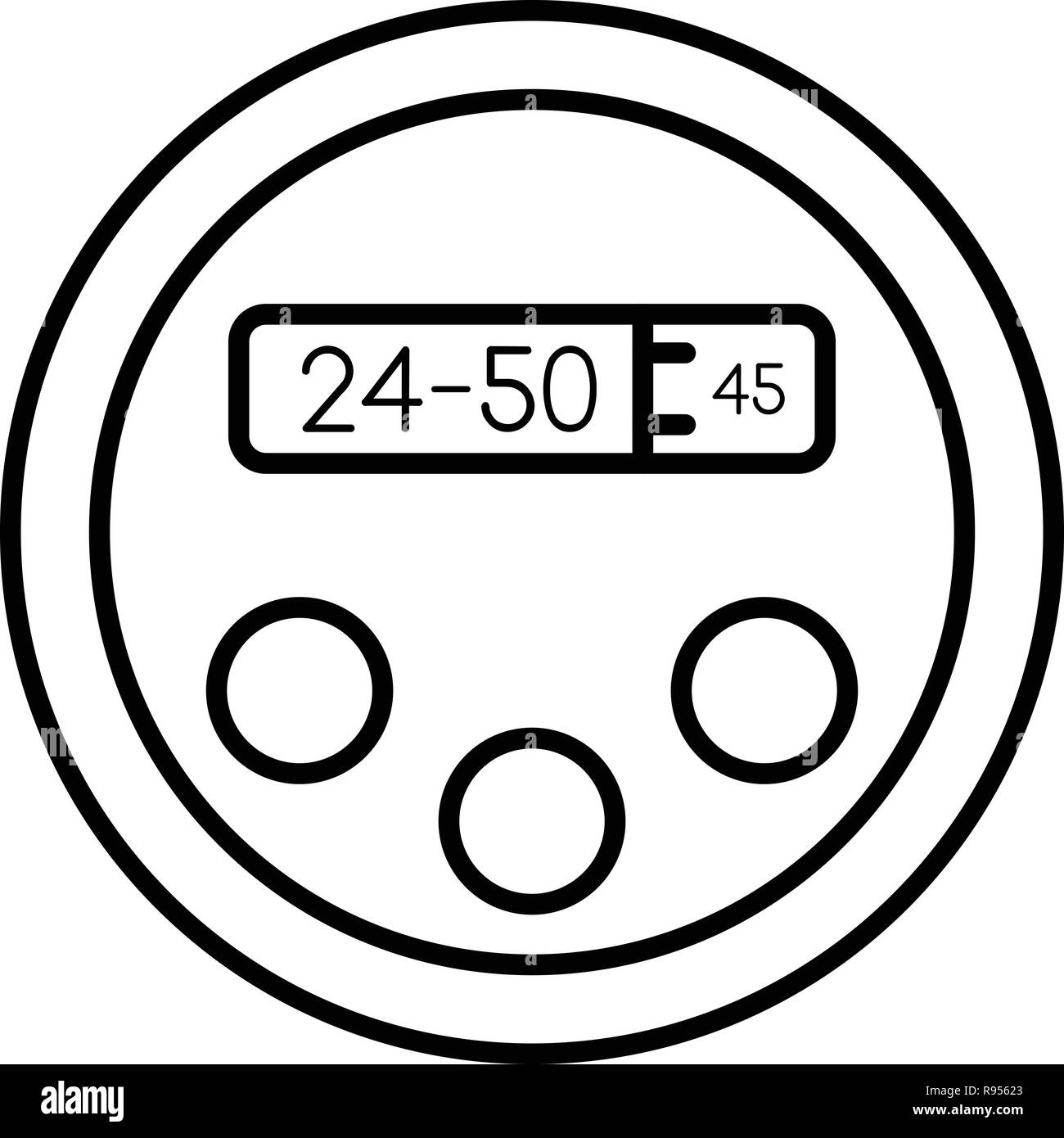 Robot icono reloj digital, el estilo de esquema Imagen Vector de stock -  Alamy