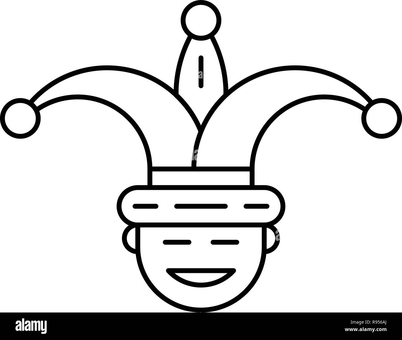 Comic joker Face icono, el estilo de esquema Imagen Vector de stock Alamy