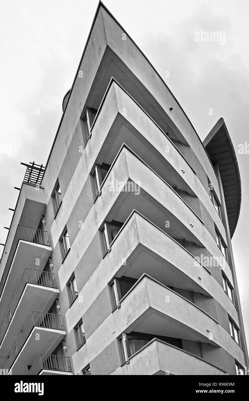 Edificio de apartamentos Bristol Somerset England Foto de stock