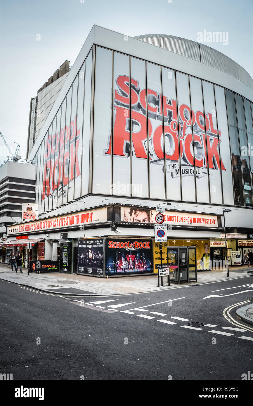 Escuela de Rock, El Musical en el Teatro Gillian Lynne, Drury Lane, Londres, Reino Unido. Foto de stock
