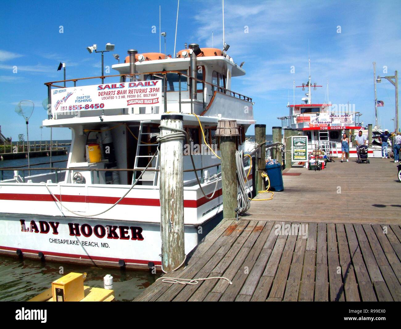 Barco de pesca "La Dama Hooker' Foto de stock