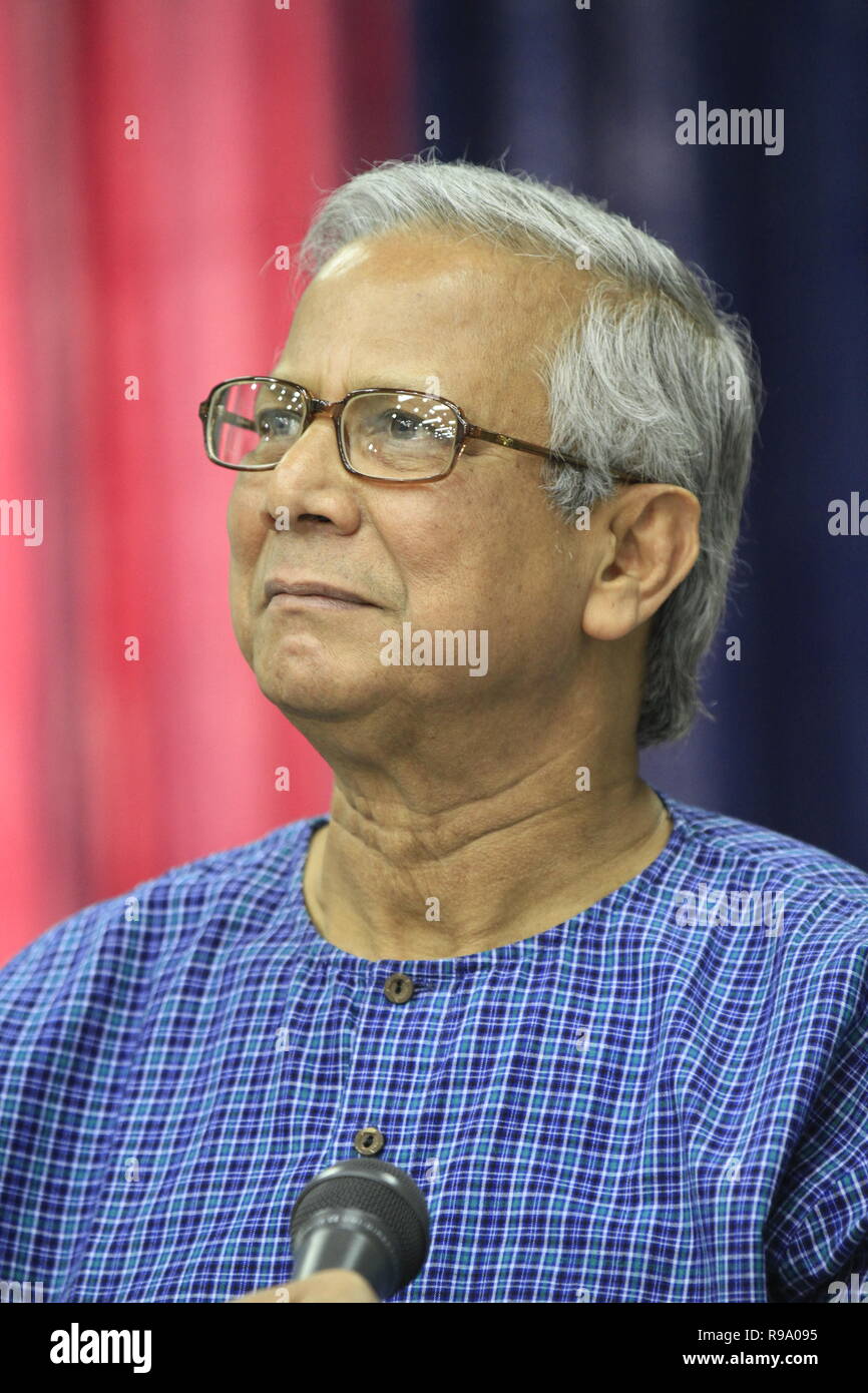 Retrato de Premio Nobel Profesor Muhammad Yunus, quien ganó el Premio