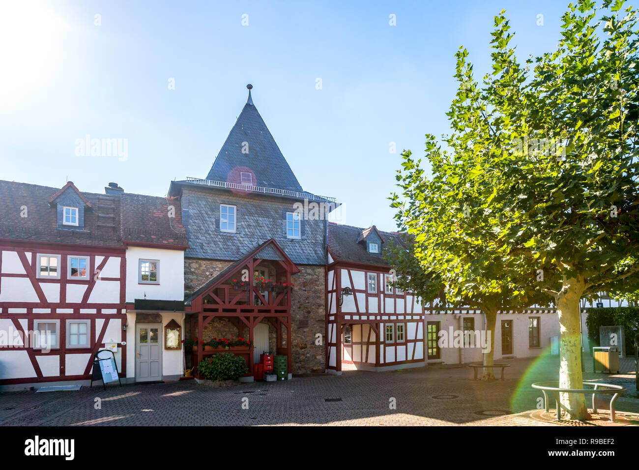 Muralla de la ciudad, Hofheim am Taunus, Alemania Foto de stock