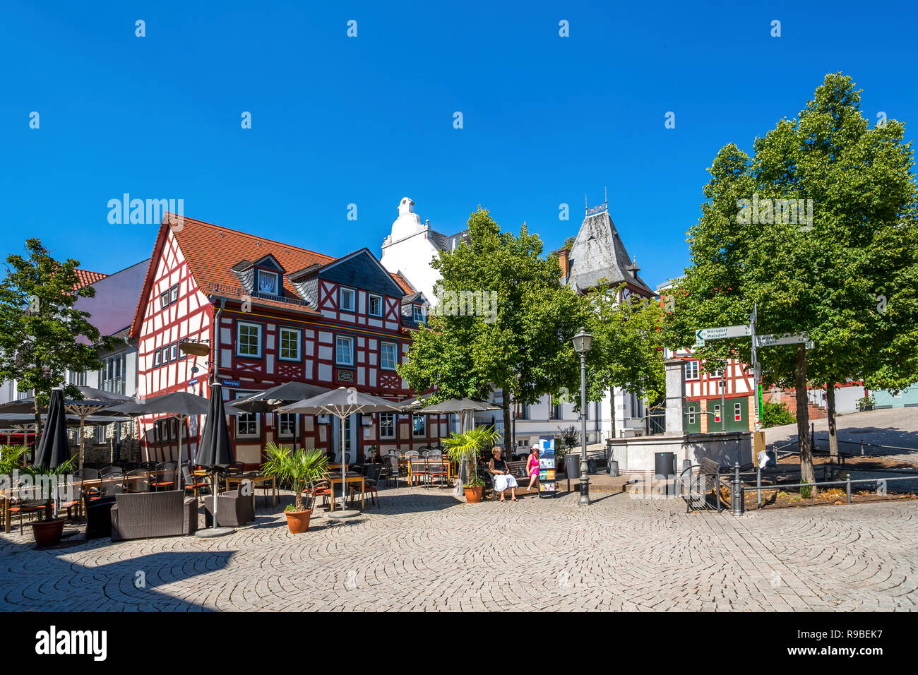 Mercado, Idstein, Alemania Foto de stock