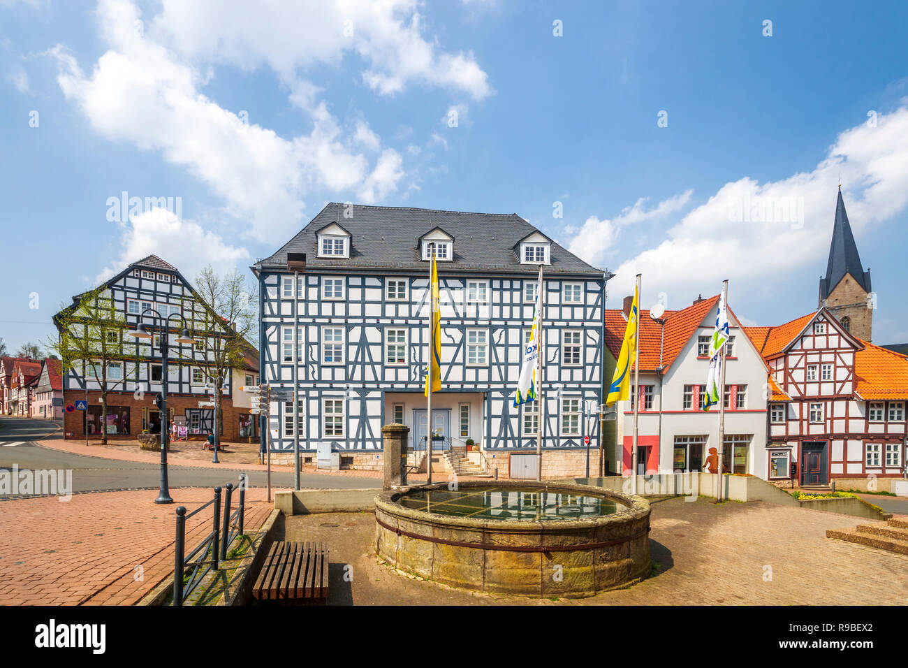 Ayuntamiento, Korbach, Alemania Foto de stock