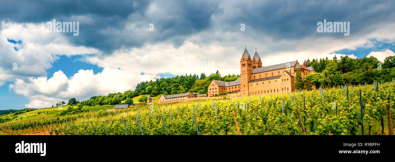 Abadía de Sankt Hildegard, Hessen, Alemania Foto de stock