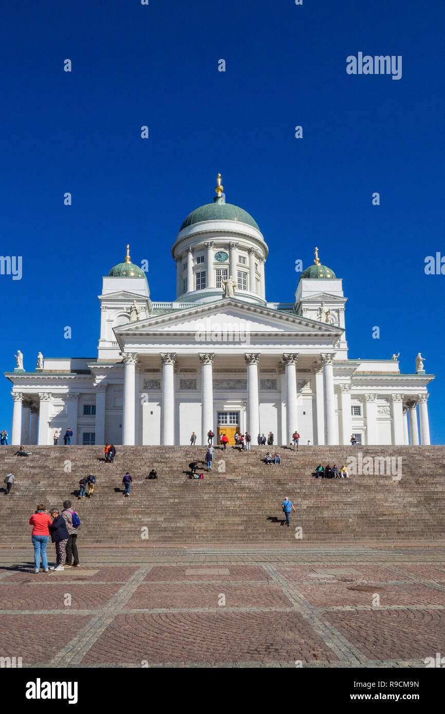 Europa - la Plaza del Senado en Helsinki Kathedrale Foto de stock