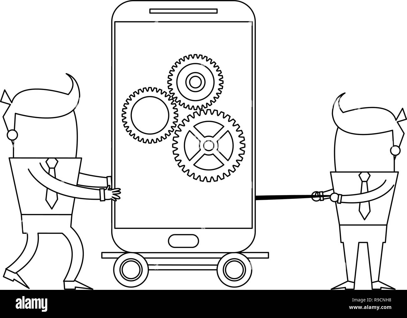 Caricatura de contabilidad comercial Imágenes de stock en blanco y