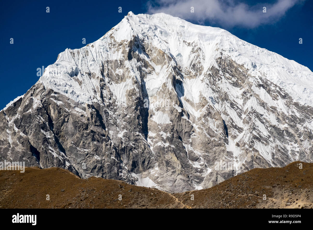 El Langtang Himalaya y el popular mirador de Kyanjin Ri, Nepal Foto de stock