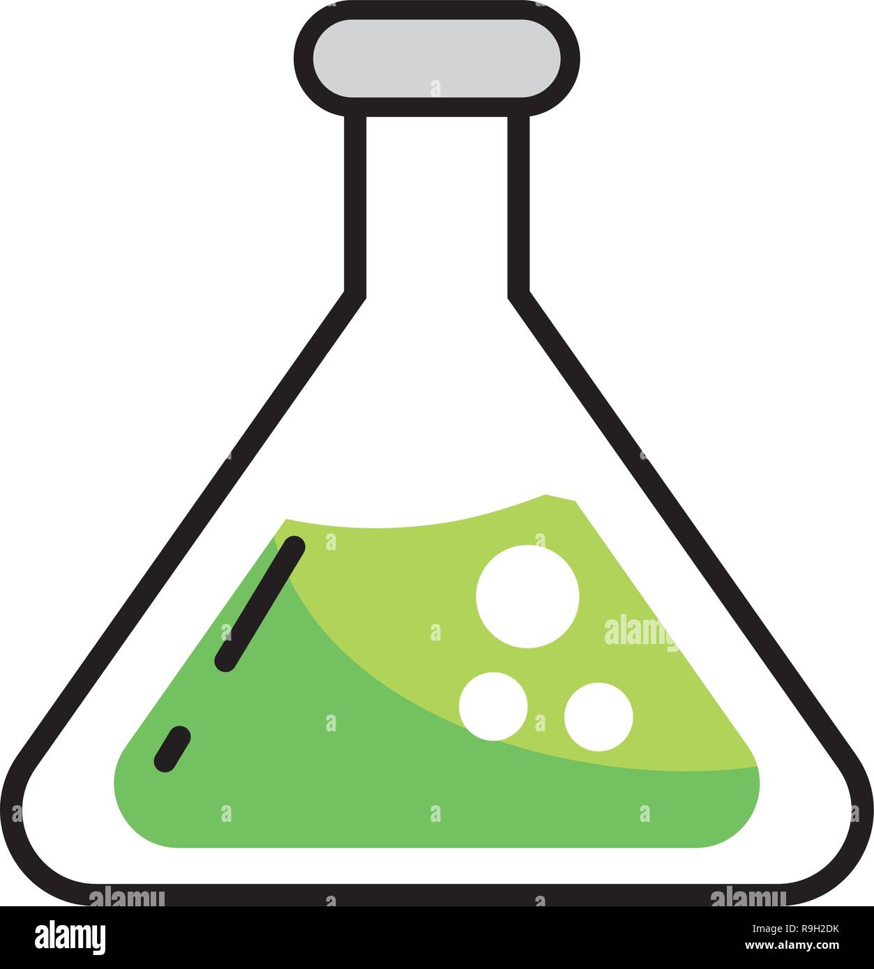 Vaso de precipitado química cartoon Imagen Vector de stock - Alamy