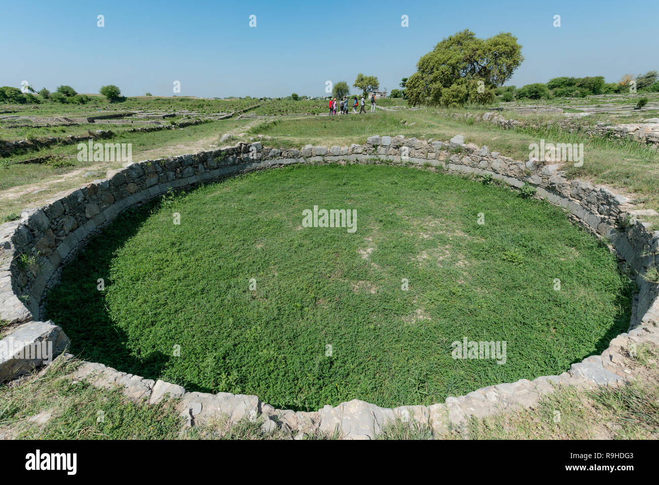 Taxila (Sirkap), sitio arqueológico, declarado Patrimonio de la Humanidad por la UNESCO.El centro histórico de la ciudad donde el Buda pasó 40 años predicando, Punjab, Pakistán. Foto de stock