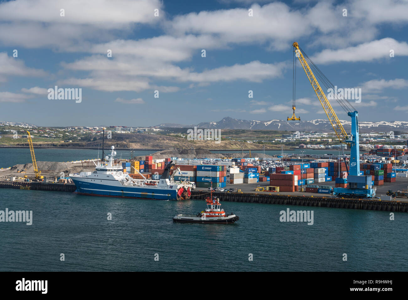El puerto comercial de Reykjavik, Islandia, Europa Fotografía de stock -  Alamy