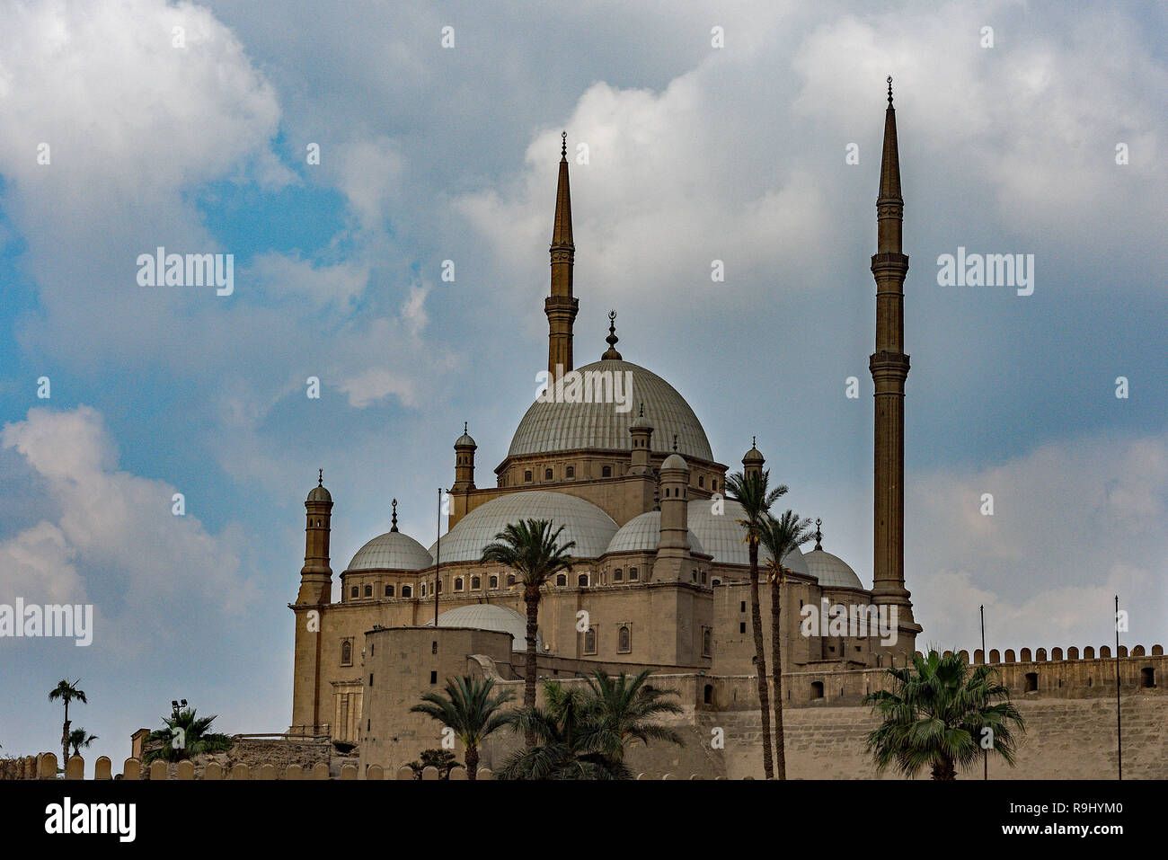 La Gran Mezquita de Muhammad Ali Pasha o Mezquita de Alabastro, en El Cairo, Egipto. Foto de stock