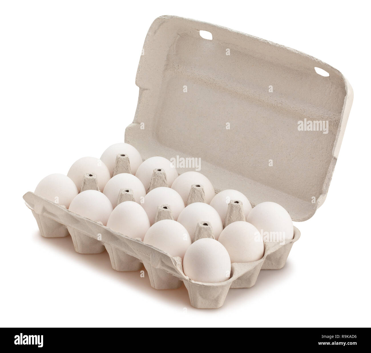 Los huevos aislados de ruta de paquete Foto de stock