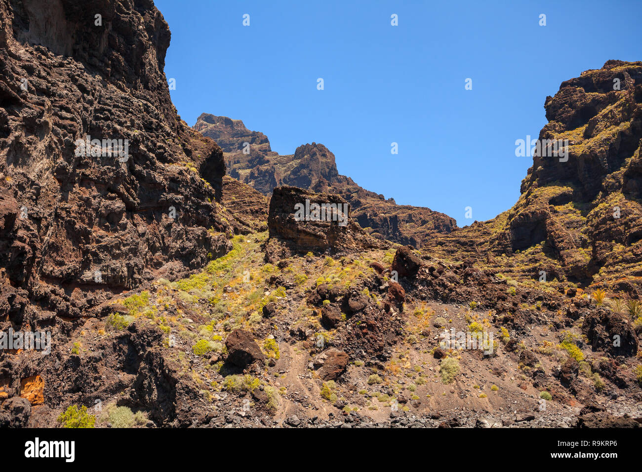 Los Gigantes - famoso lugar en Tenerife, Islas Canarias, España. Foto de stock