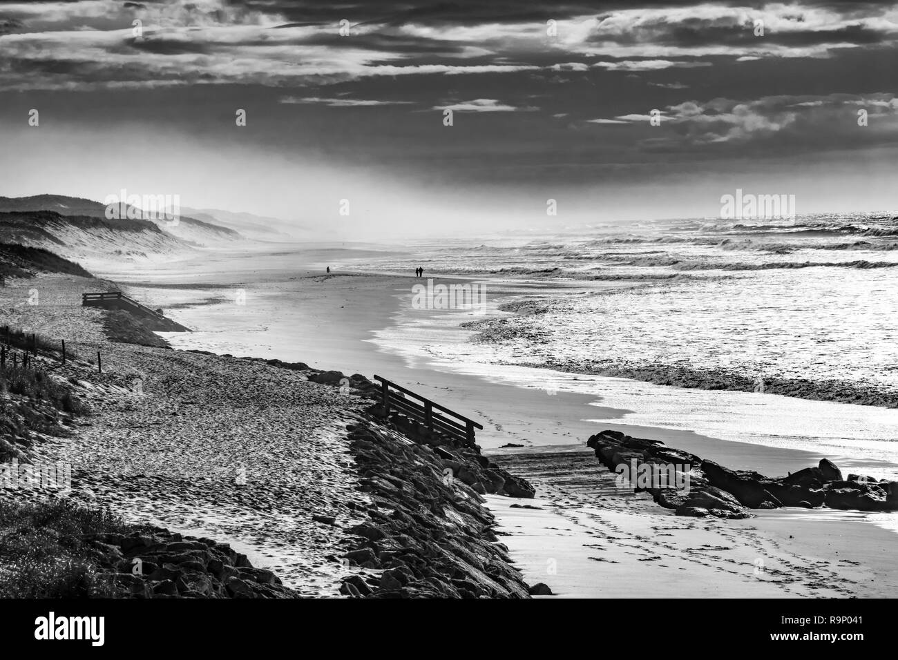 Beach Grand Crohot. Lège-Cap-Ferret Gironde. La región de Aquitania. Francia Europa. Foto de stock