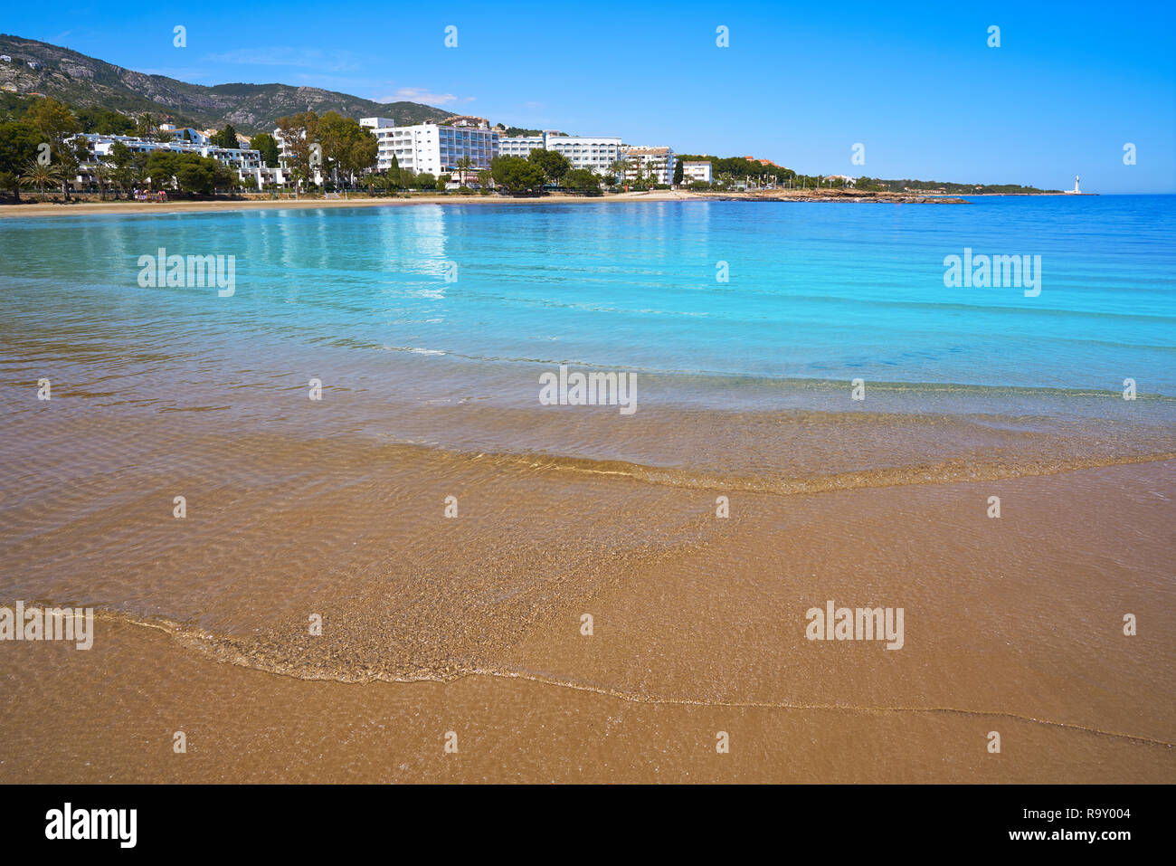 Playa de las fuentes playa en Alcossebre Alcoceber también de Castellón  España Fotografía de stock - Alamy