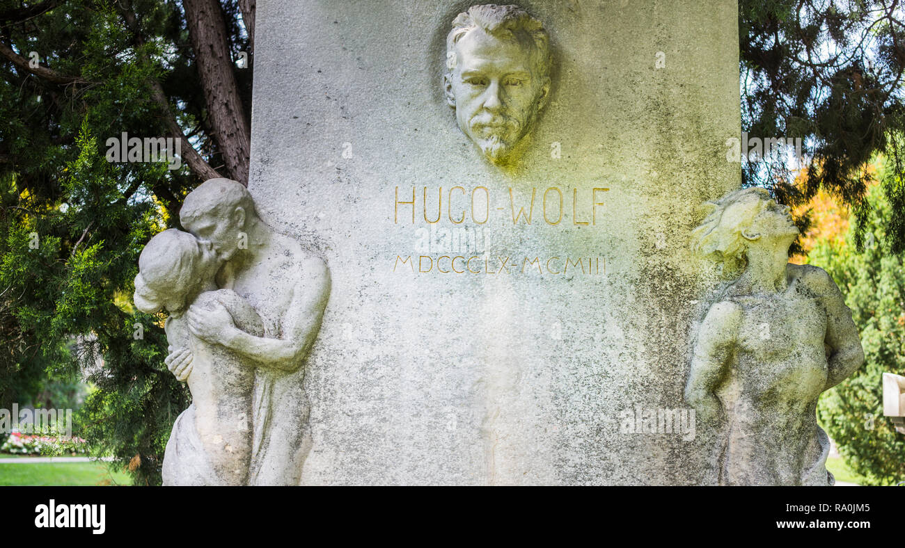 Tumba del compositor Hugo Wolf Foto de stock