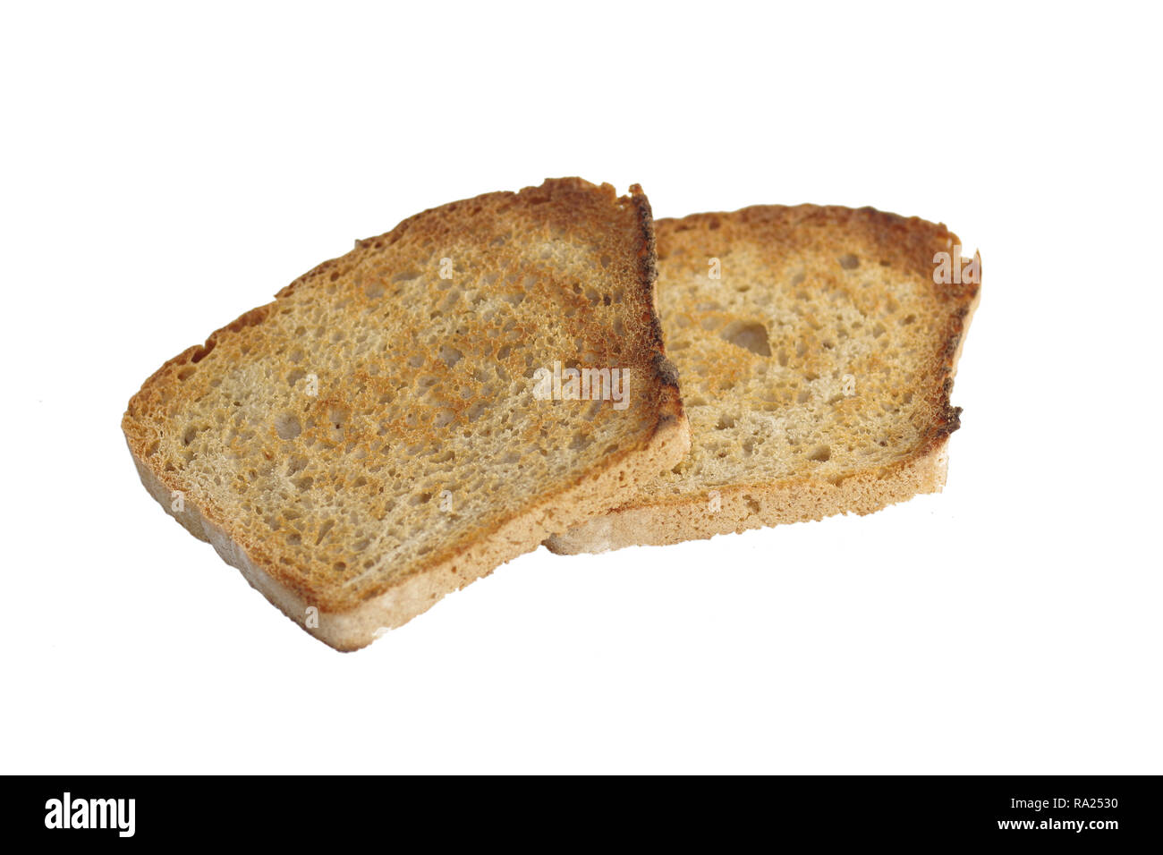 Apetitoso pan aislado sobre un fondo blanco. Foto de stock