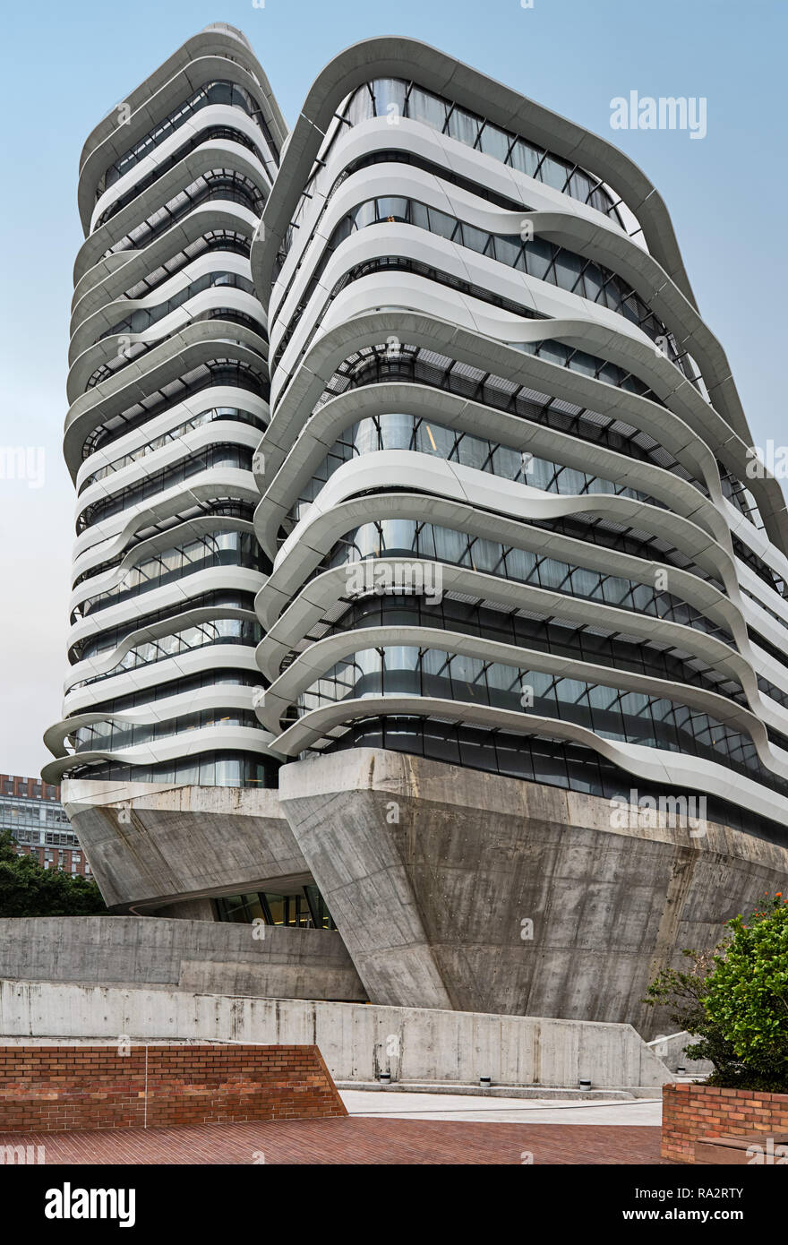 Jockey Club Torre de innovación en la Universidad Politécnica de Hong Kong Foto de stock