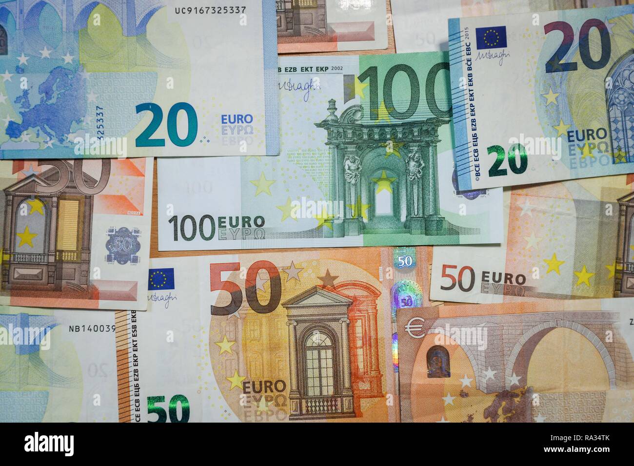 Bruselas Belgica 28 Dec 2018 Los Billetes Del Euro Son Vistos En Bruselas Belgica 28 De