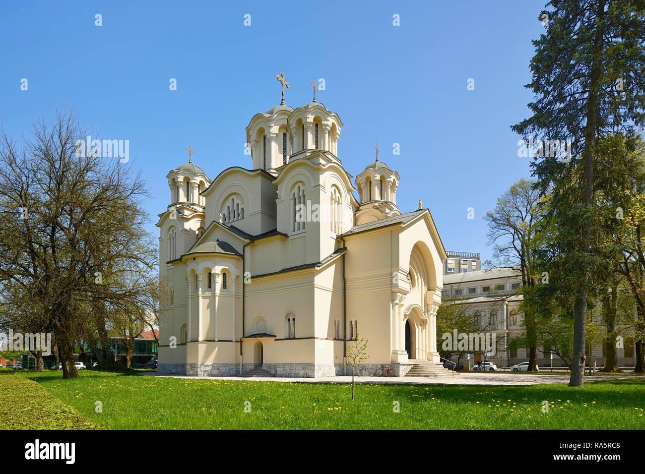 La Iglesia Ortodoxa Serbia de San Cirilo y san Metodio, Ljubljana, Eslovenia Foto de stock