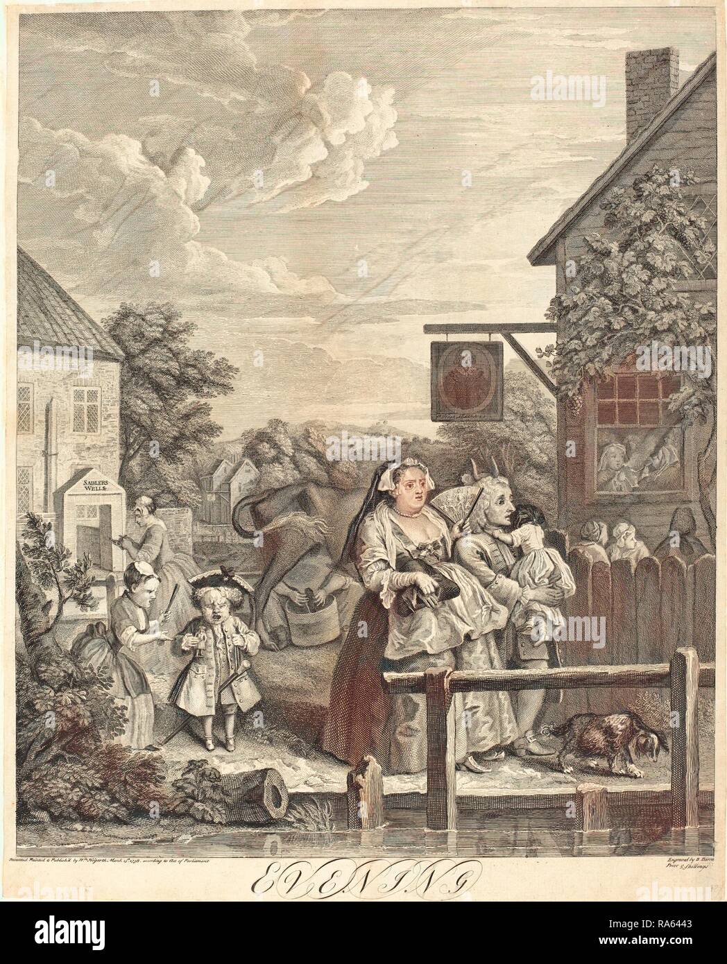 William Hogarth, inglés, (16971764), por la tarde, 1738