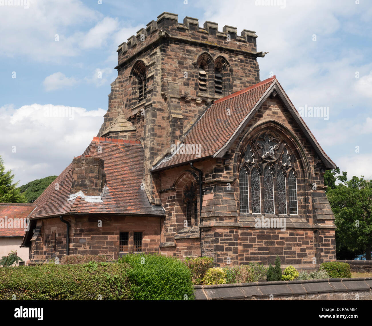 Iglesia de Santa Cruz, Appleton Thorn, Warrington, Cheshire, Inglaterra, Reino Unido. Foto de stock