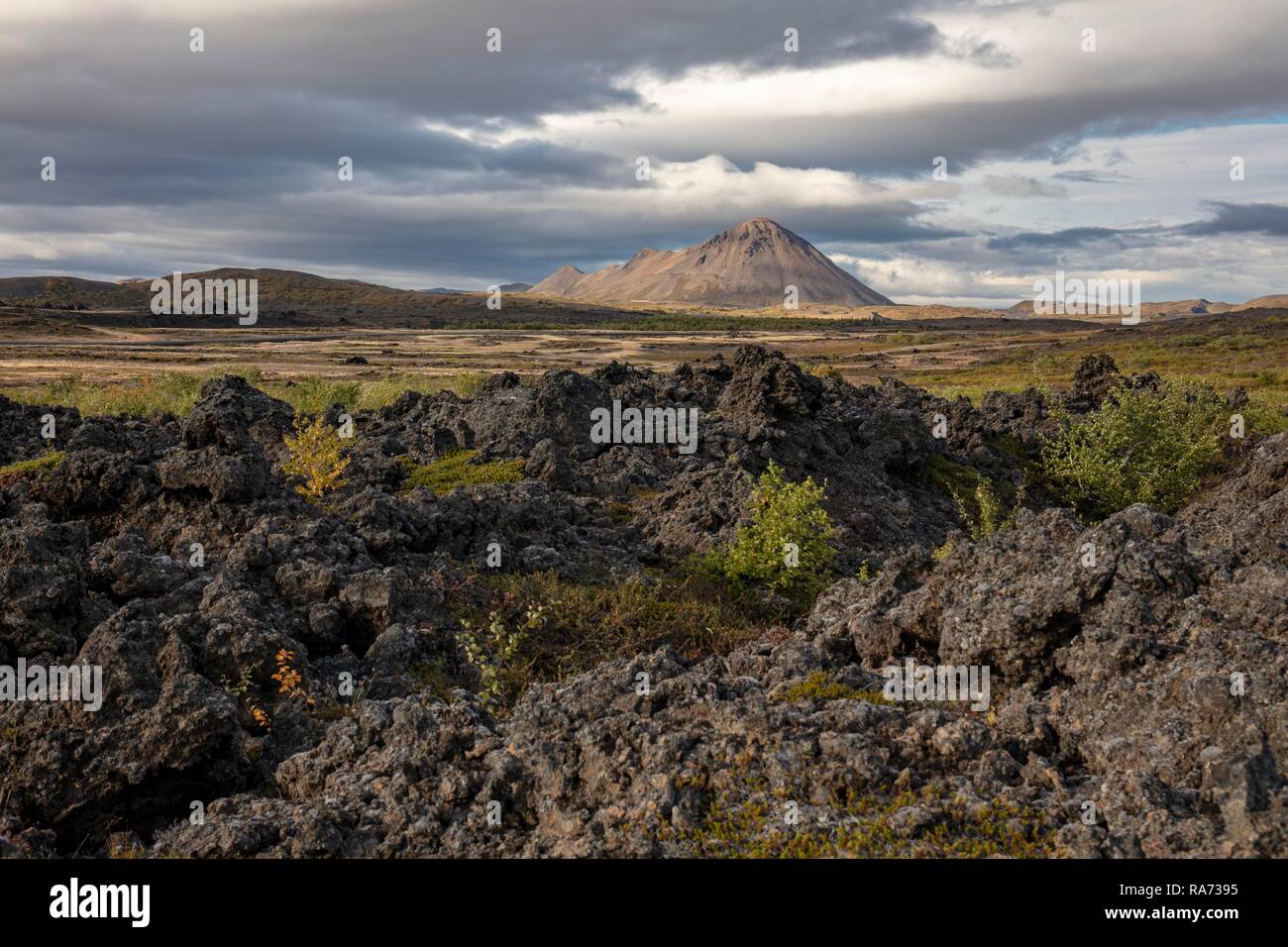 Sistema de Mývatn, volcán Krafla, Islandia Foto de stock